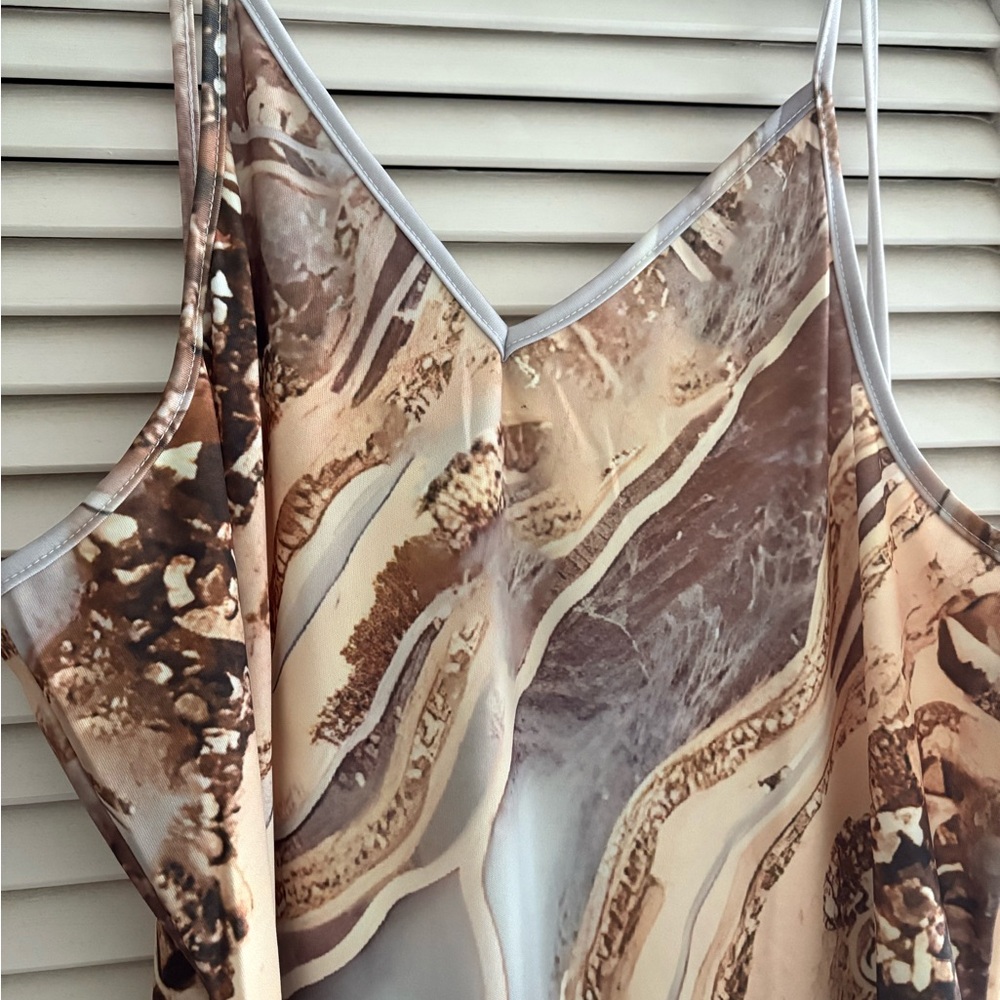 SHEIN Marble Print Maxi Dress